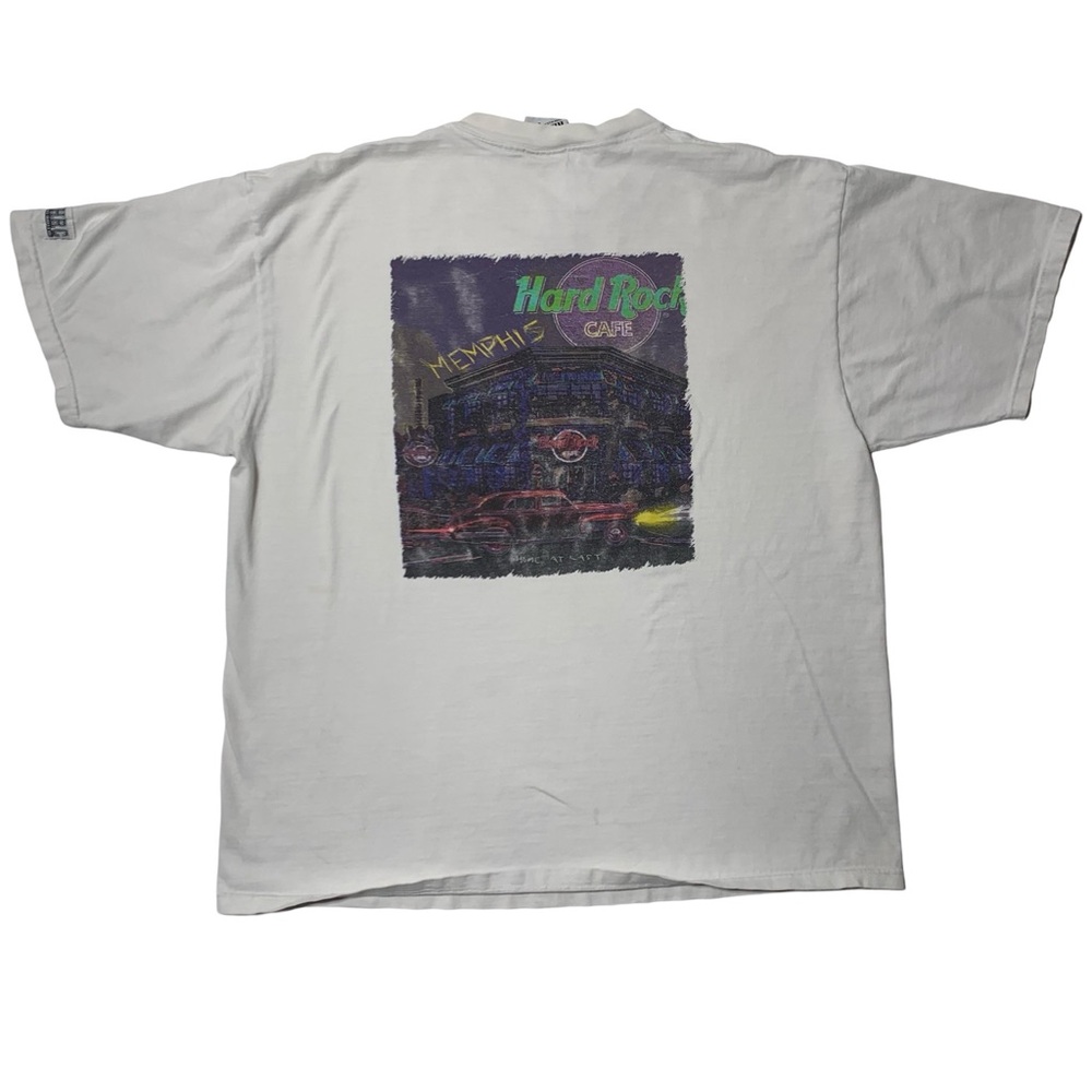 90’s Hard Rock Memphis Tennessee Home At Last Car Graphic USA Made White XL